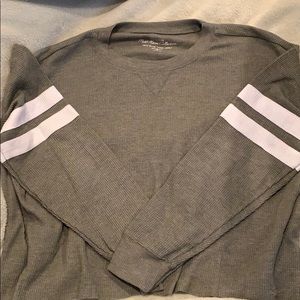 Striped waffle long sleeve